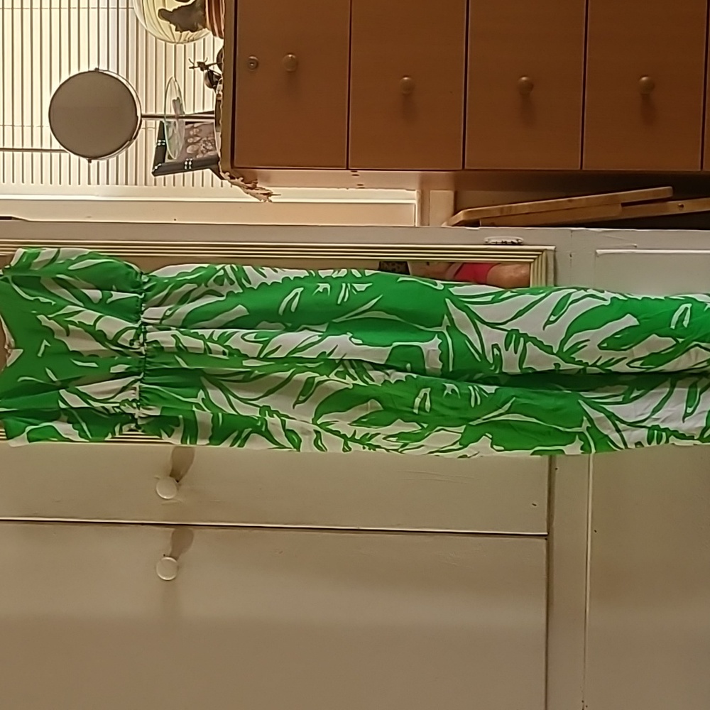 Lilly Pulitzer Jumpsuit, Size Extra Small, Color Green and White